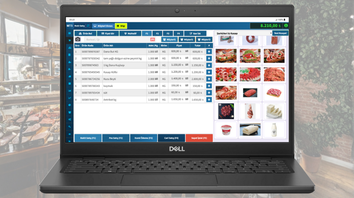 Şarküteri kasap satış sistemi